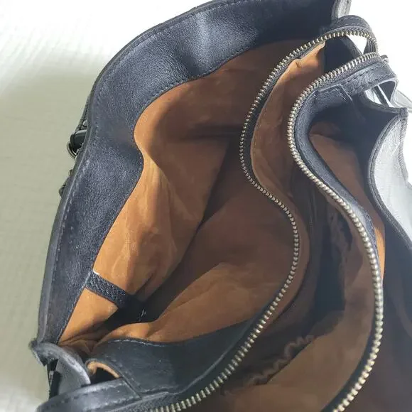 Patricia Nash Black Leather Crossbody Bag Purse Shoulder Designer Handbag - Picture 4 of 11